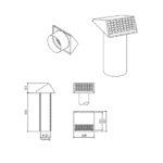 Thermoduct geïsoleerde geveldoorvoer Ø 125 mm - Afbeelding 2